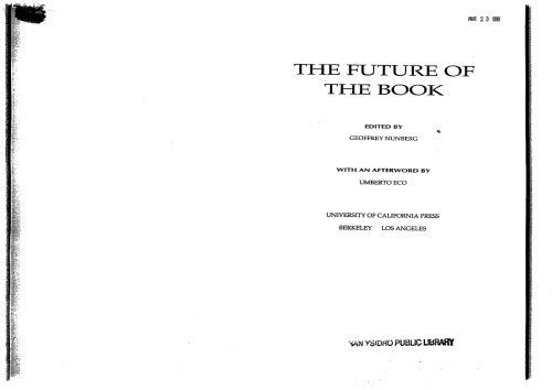 The Future of the Book