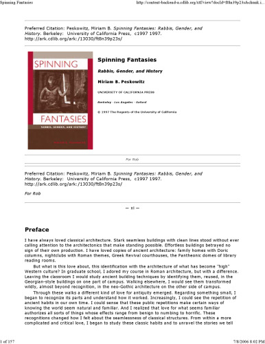 Spinning Fantasies: Rabbis, Gender, and History (Contraversions: Critical Studies in Jewish Literature, Culture, and Society)