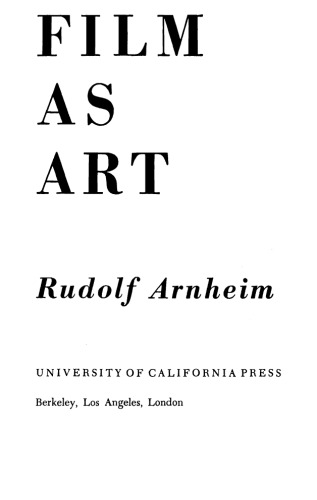 Film as Art