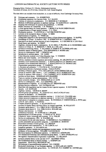 Surveys in Combinatorics, 2001
