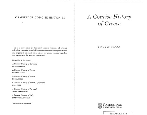 A Concise History of Greece