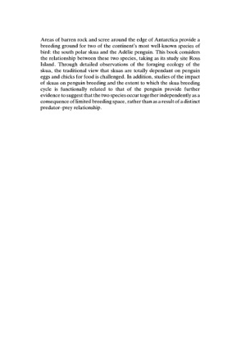 Skua and Penguin: Predator and Prey (Studies in Polar Research)