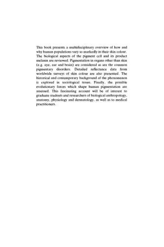 Biological Perspectives on Human Pigmentation