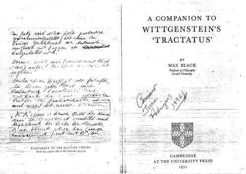 A Companion to Wittgenstein’s ’Tractatus’