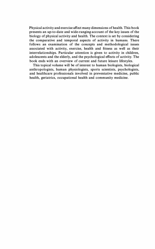 Physical Activity and Health