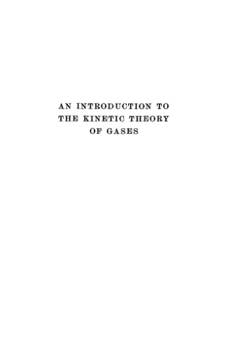 An introduction to the kinetic theory of gases