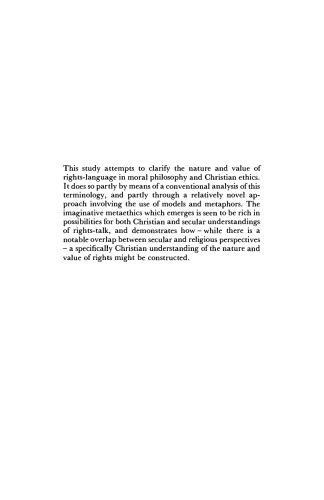Rights and Christian Ethics (New Studies in Christian Ethics)