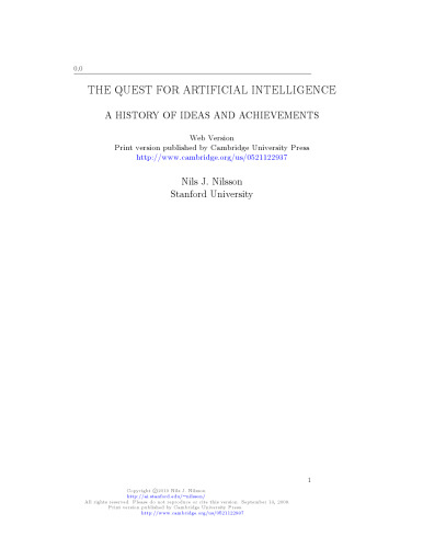 The Quest for Artificial Intelligence