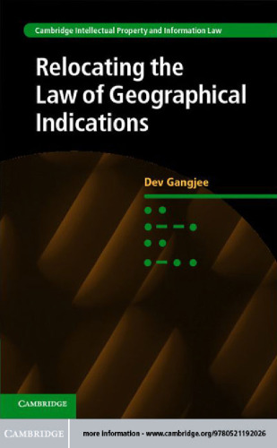 Relocating the Law of Geographical Indications
