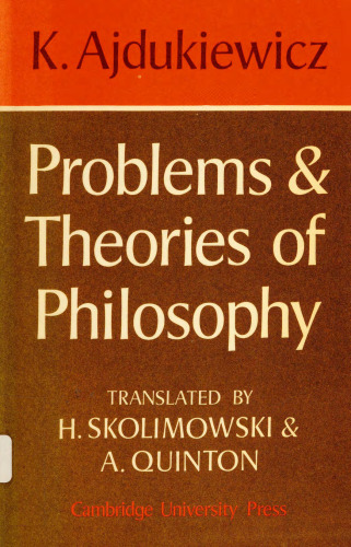 Problems and Theories of Philosophy