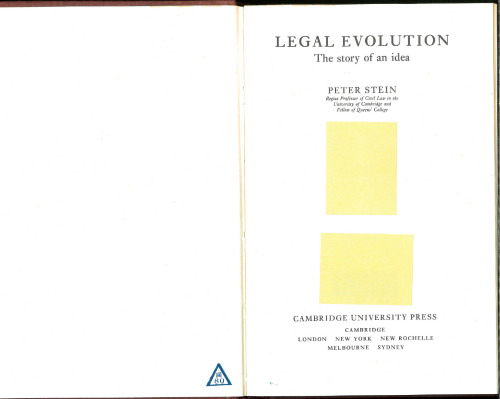 Legal Evolution : The Story of an Idea