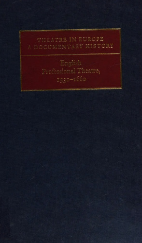 English Professional Theatre, 1530-1660
