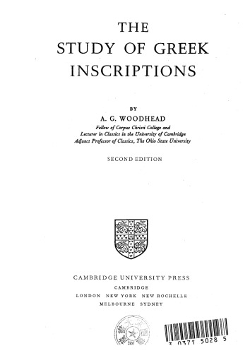 The Study of Greek Inscriptions