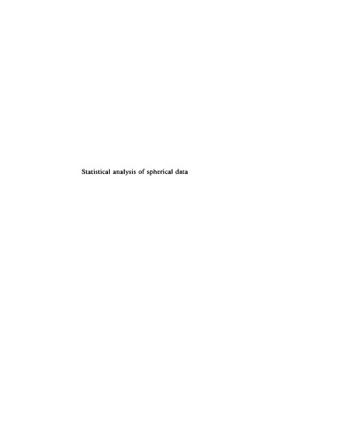Statistical analysis of spherical data