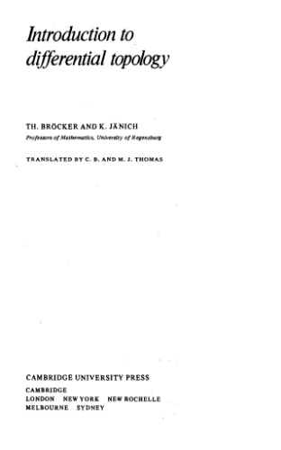 Introduction to Differential Topology