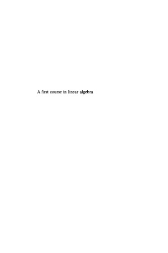 A first course in linear algebra, with concurrent examples