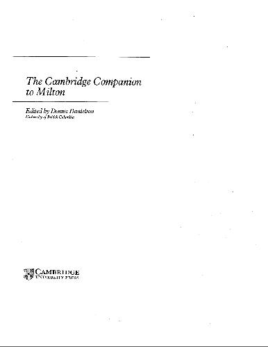The Cambridge Companion to Milton