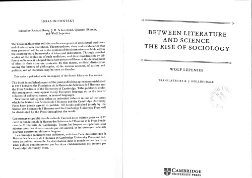 Between literature and science: the rise of sociology