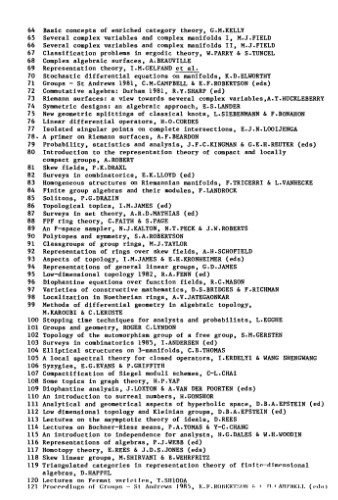 Proceedings of Groups - St. Andrews 1985