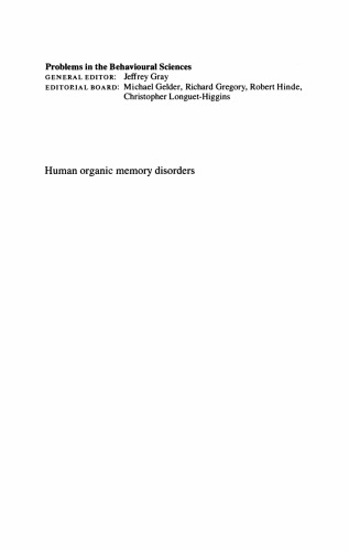Human Organic Memory Disorders