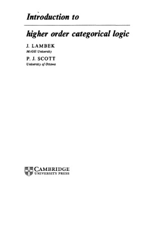 Introduction to higher-order categorical logic