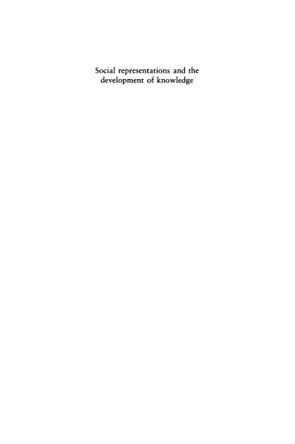 Social Representations and the Development of Knowledge