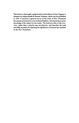 An Introduction to New Testament Textual Criticism