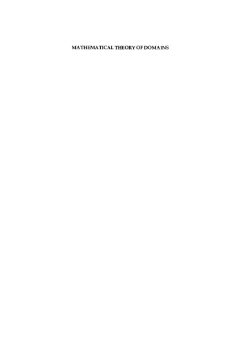 Mathematical Theory of Domains