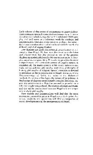 The Cambridge Companion to Hegel