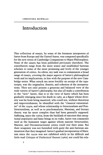 The Cambridge Companion to Sartre