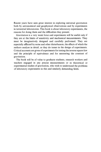 Gravitational Experiments in the Laboratory