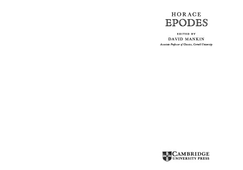 Horace: Epodes