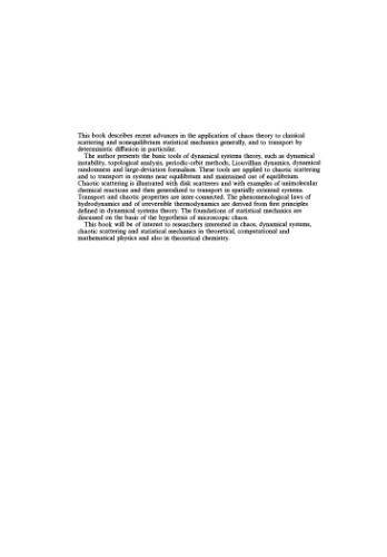 Chaos, Scattering and Statistical Mechanics