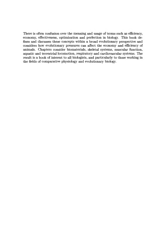 Efficiency and Economy in Animal Physiology