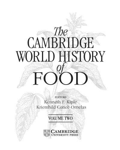 The Cambridge World History of Food 2 Part Boxed Set