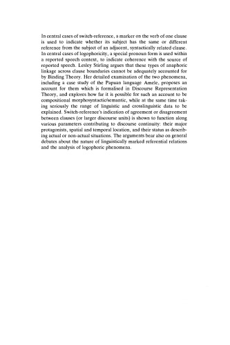 Switch-Reference and Discourse Representation