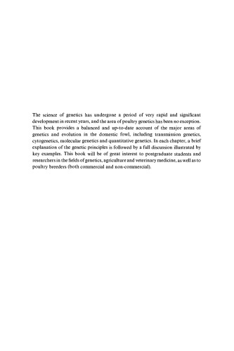 Genetics and Evolution of the Domestic Fowl