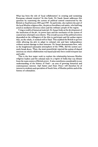 Sufi Saints and State Power: The Pirs of Sind [Sindh], 1843-1947