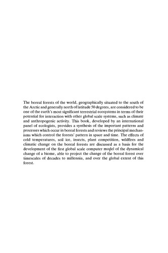 A Systems Analysis of the Global Boreal Forest