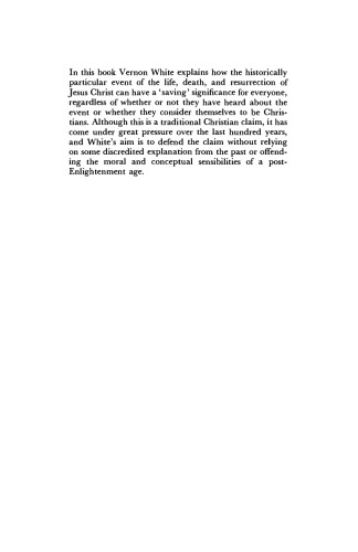 Atonement and Incarnation: An Essay in Universalism and Particularity