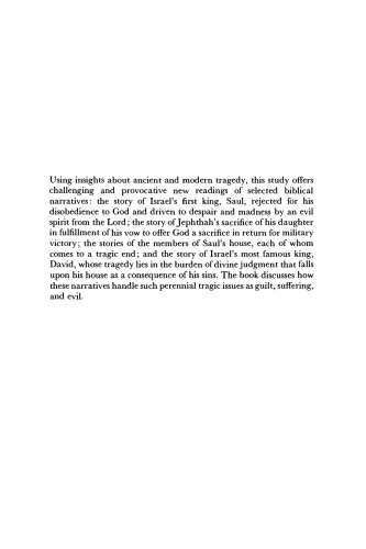 Tragedy and Biblical Narrative: Arrows of the Almighty