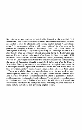 Philosophy, Science, and Religion in England 1640-1700