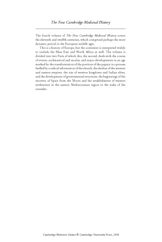 The New Cambridge Medieval History, Volume 4: c.1024–c.1198
