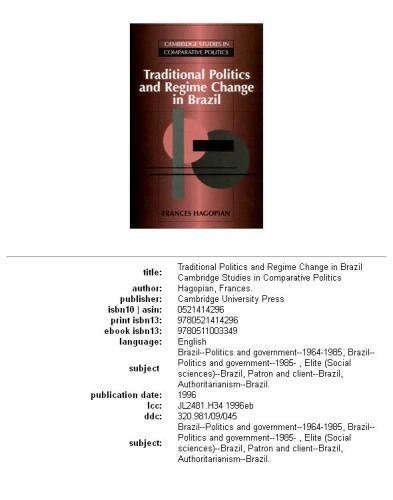 Traditional Politics and Regime Change in Brazil