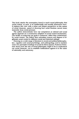 Privacy and Social Freedom