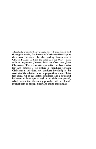 Christian Friendship in the Fourth Century