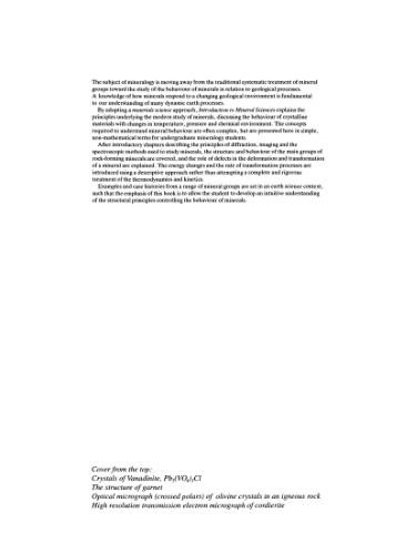 An Introduction to Mineral Sciences