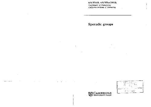 Sporadic Groups
