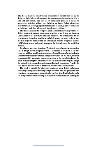 Simulation in the Design of Digital Electronic Systems