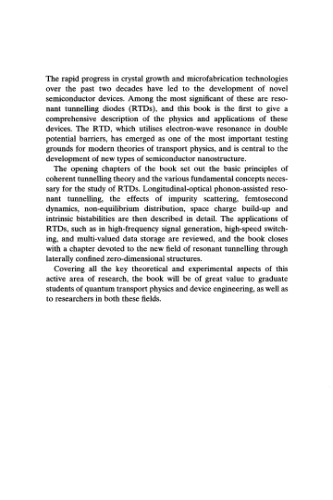 The Physics and Applications of Resonant Tunnelling Diodes